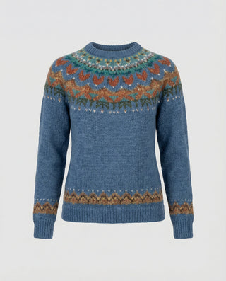 Vintage Icelandic-inspired knit everyday jumper for women | Elvira -5