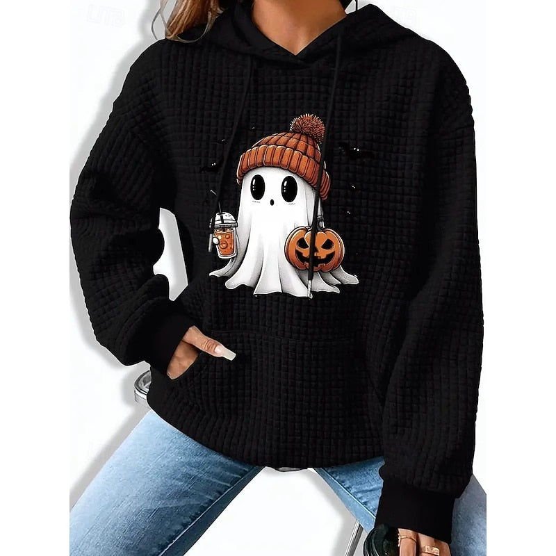 Wrenley | Women's Ghost Pumpkin Print Hoodie