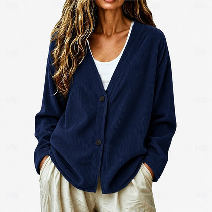 Verlaine | Women's V Neck Button Front Cardigan