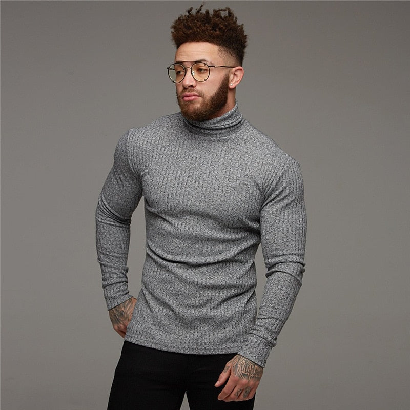 Corwynne | Men's Ribbed Turtleneck Top