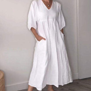 Comfortable chic V-neck everyday dress for women | Wylla -2