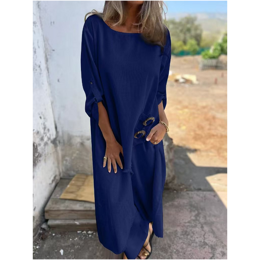 Relaxed two-piece dress and pants set with pockets for Women | Elira Soleil