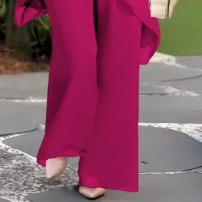 Chic irregular top and trouser co-ord set for women | Herlene -6