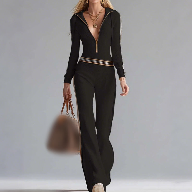 Sport luxe hooded everyday jumpsuit for women | Luxe -2
