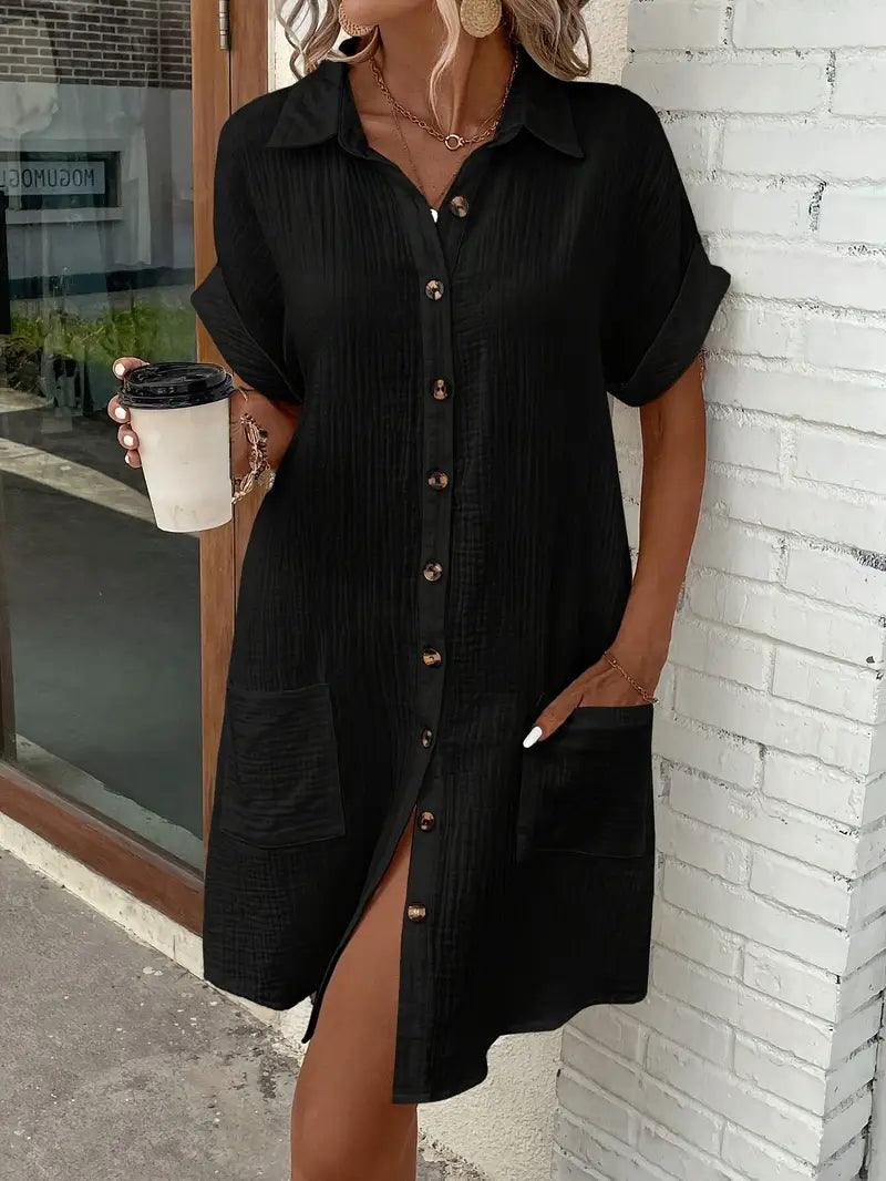 Timeless V-neck blouse everyday dress for women | Sharon -11