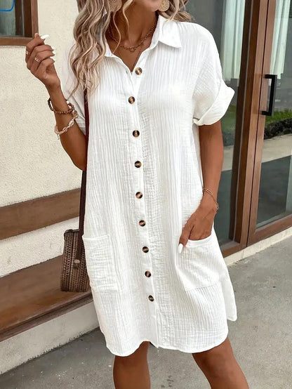 Timeless V-neck blouse everyday dress for women | Sharon -4