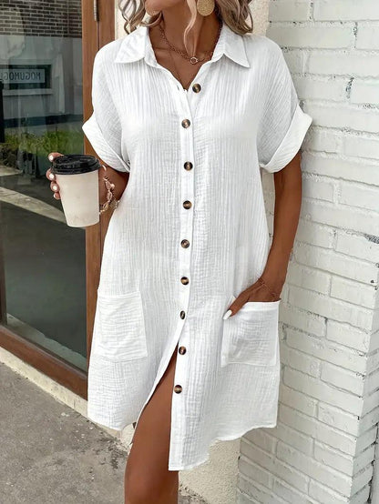 Timeless V-neck blouse everyday dress for women | Sharon -5