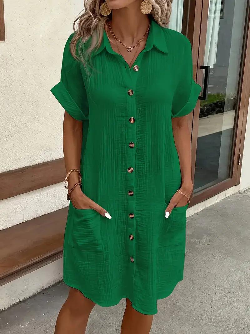 Timeless V-neck blouse everyday dress for women | Sharon -12