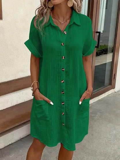 Timeless V-neck blouse everyday dress for women | Sharon -12