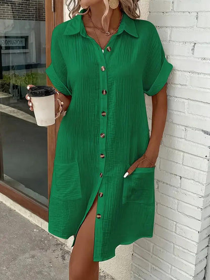 Timeless V-neck blouse everyday dress for women | Sharon -15