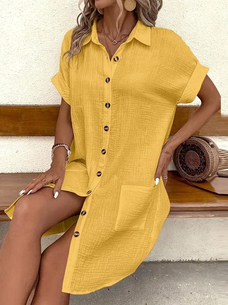 Timeless V-neck blouse everyday dress for women | Sharon -20