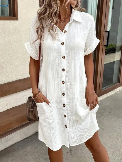 Timeless V-neck blouse everyday dress for women | Sharon -3