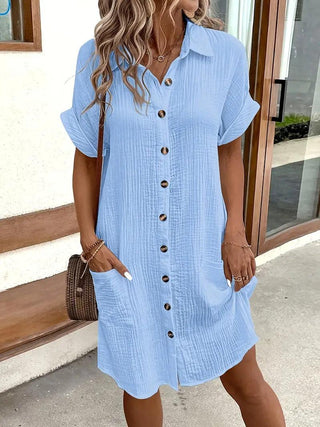 Timeless V-neck blouse everyday dress for women | Sharon -22