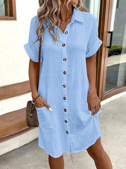 Timeless V-neck blouse everyday dress for women | Sharon -22