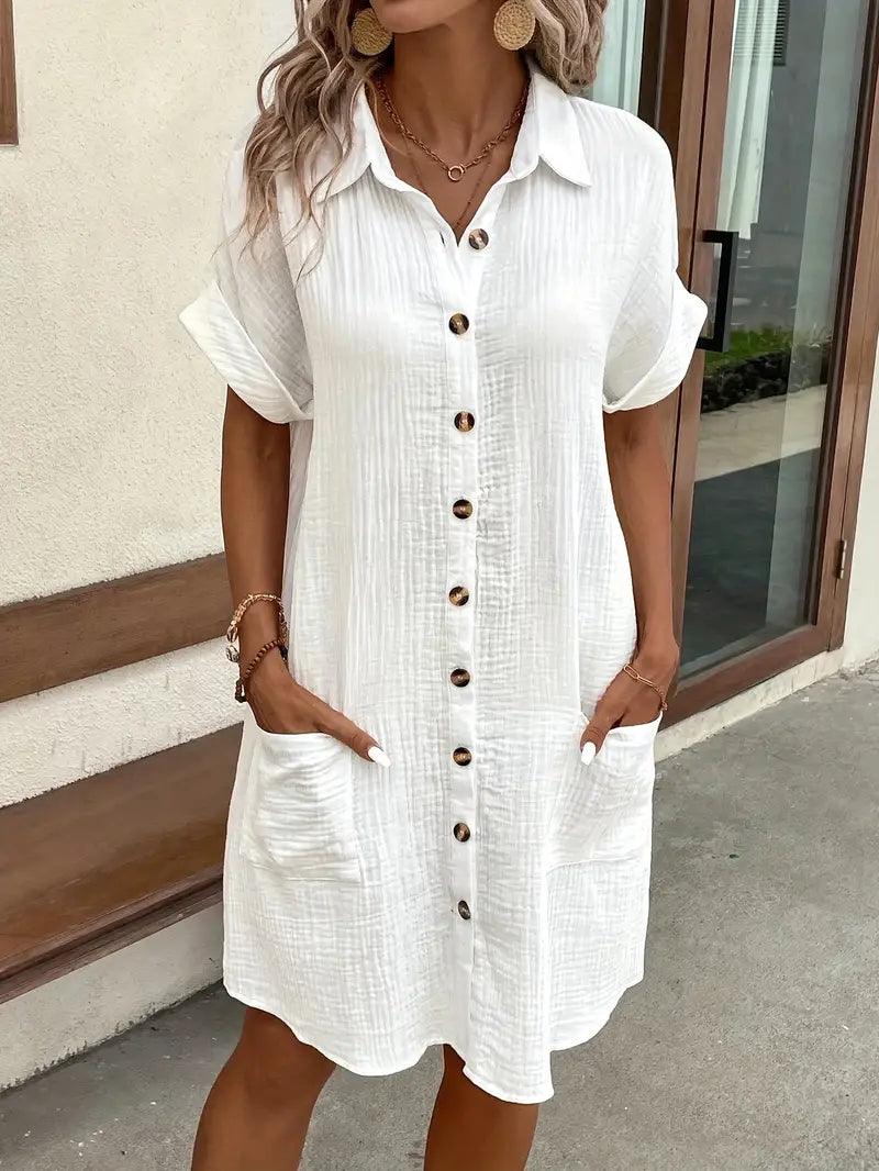 Timeless V-neck blouse everyday dress for women | Sharon -6