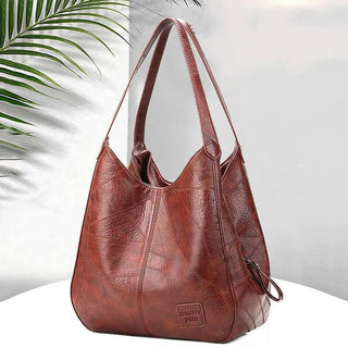 Vintage leather shoulder bag for women | Carmen -1