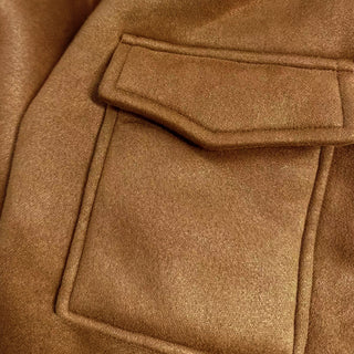 Vintage warm lapel multi-pocket winter coat for men | Lambswool -8
