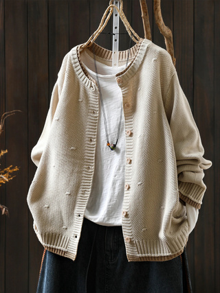 Olyven | Women's Chunky Knit Button Front Cardigan
