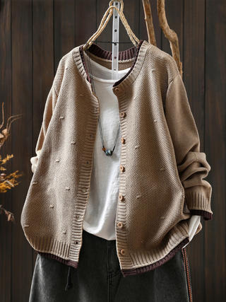 Olyven | Women's Chunky Knit Button Front Cardigan