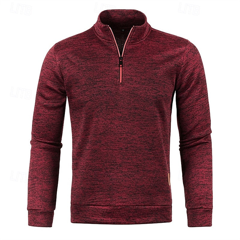Callandro | Men's Quarter Zip Textured Pullover