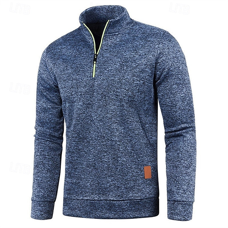 Callandro | Men's Quarter Zip Textured Pullover
