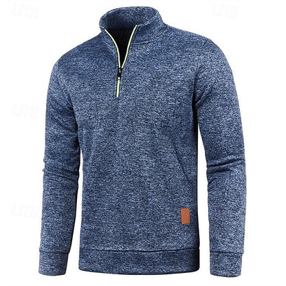 Callandro | Men's Quarter Zip Textured Pullover