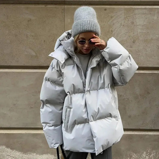Nora | Women's Hooded Quilted Puffer Jacket with Zip Front