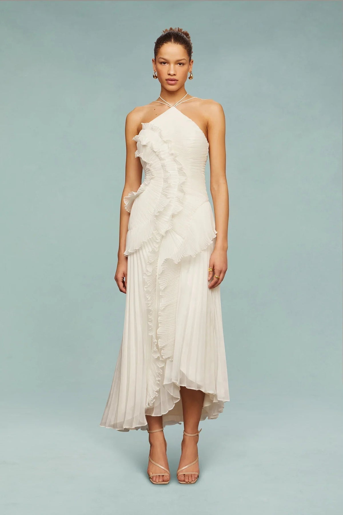 Rosalind | One Shoulder Ruffle Maxi Dress