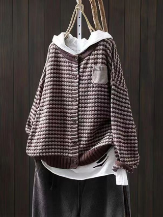 Auvren | Women's Waffle Knit Button Front Cardigan