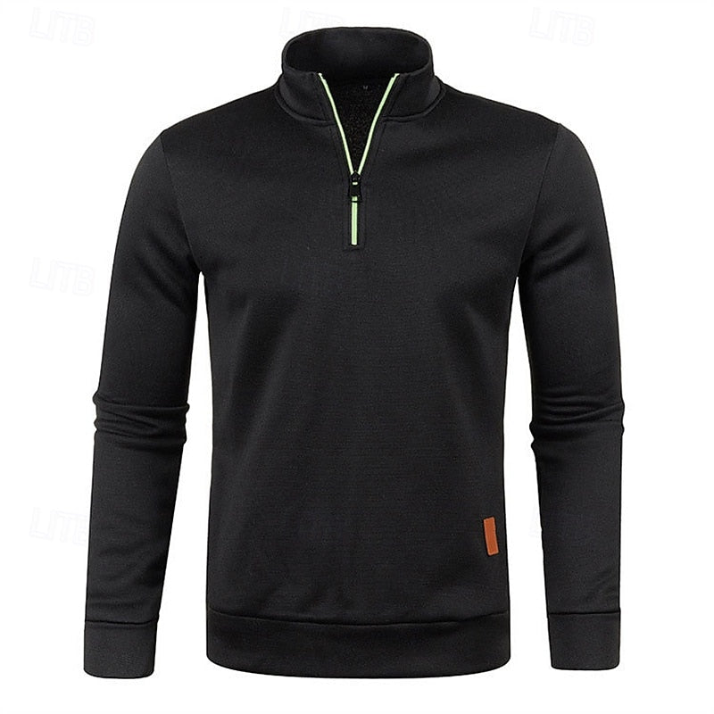 Callandro | Men's Quarter Zip Textured Pullover