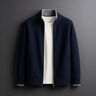 Smart zip-front everyday cardigan for men | Alessio -3