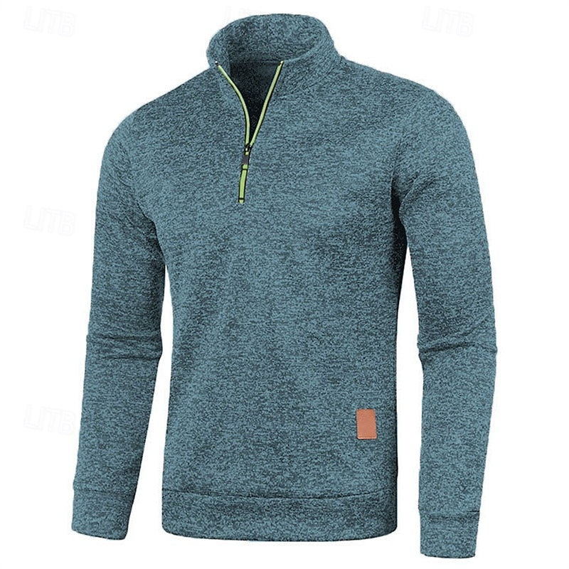 Callandro | Men's Quarter Zip Textured Pullover