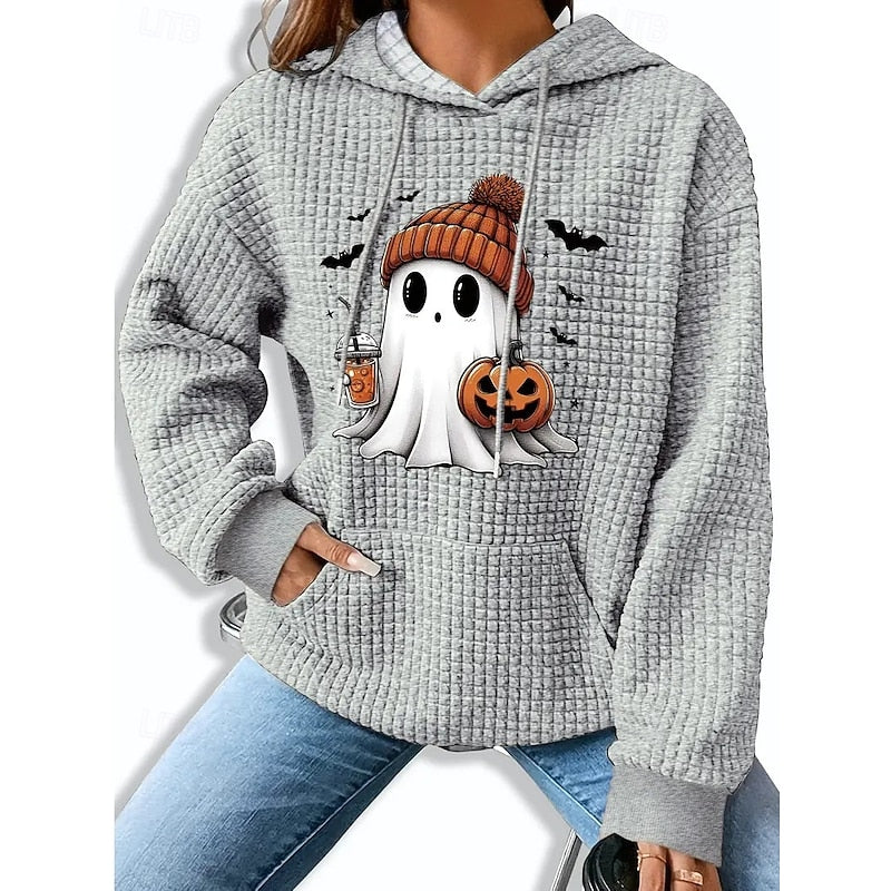 Wrenley | Women's Ghost Pumpkin Print Hoodie