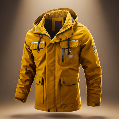 Hooded winter jacket with reinforced pockets for men | Explorer -6