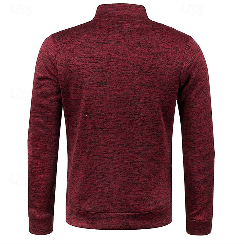 Callandro | Men's Quarter Zip Textured Pullover