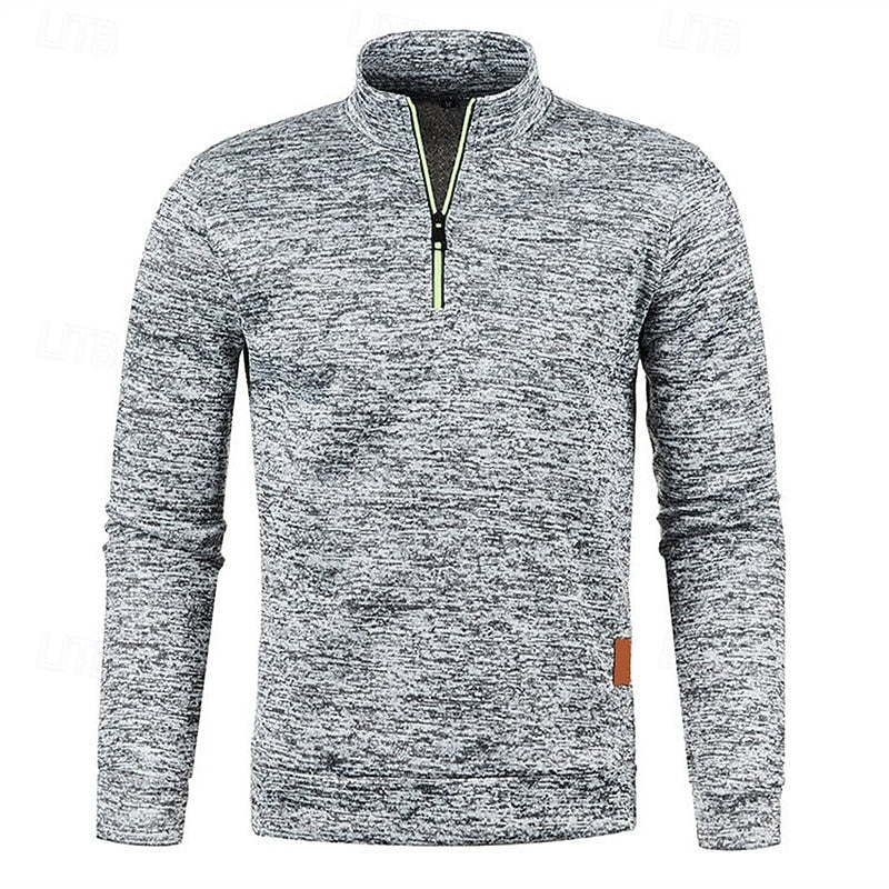 Callandro | Men's Quarter Zip Textured Pullover