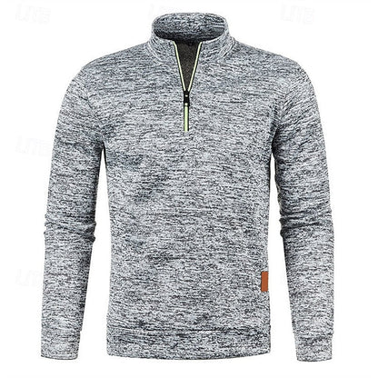 Callandro | Men's Quarter Zip Textured Pullover