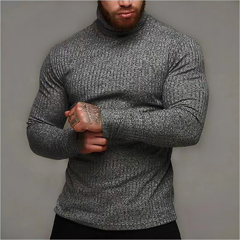 Corwynne | Men's Ribbed Turtleneck Top